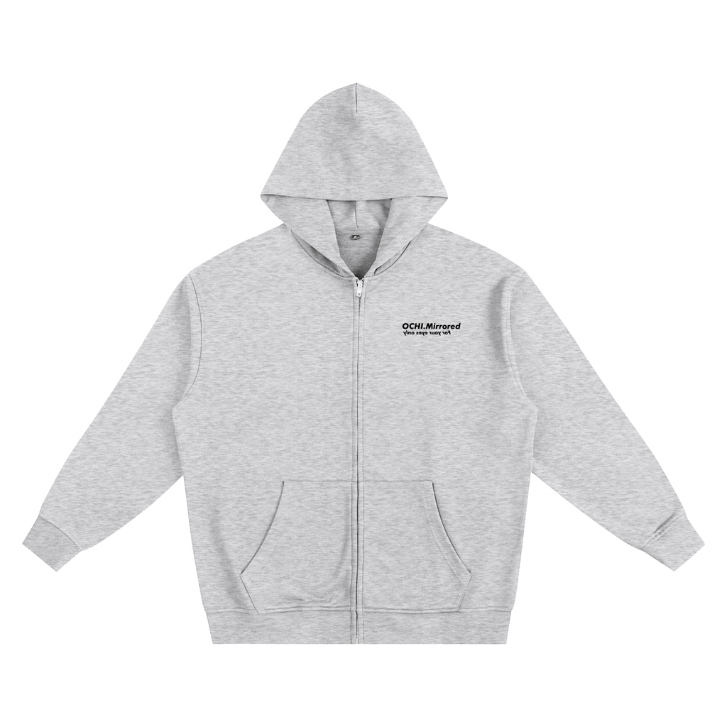 OCHI Oversized Grey Zip-up Hoodie