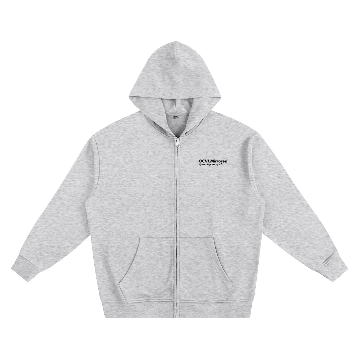 OCHI Oversized Grey Zip-up Hoodie